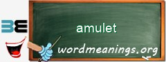 WordMeaning blackboard for amulet